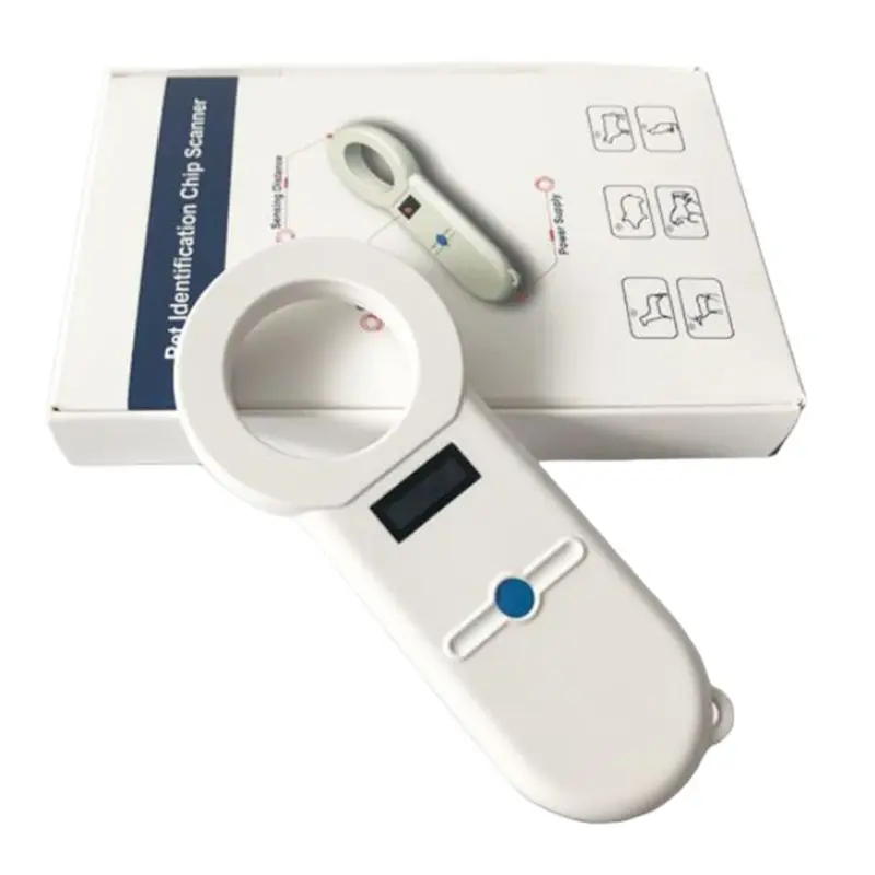 Handheld Protable Pet Chip Reader Scanner Animal Microchip Recognition Reader for Cat Dog Transponders in Cushioned Case