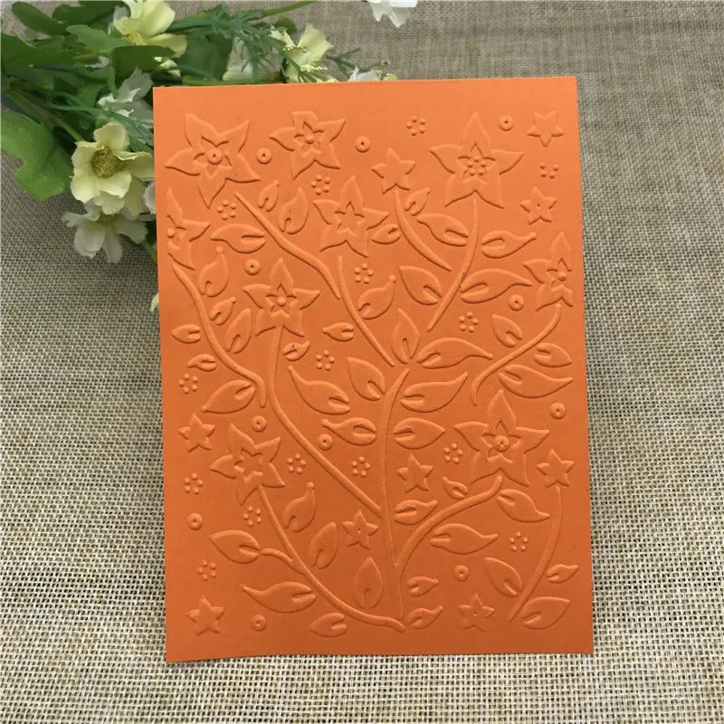 Star leaf background Flower print DIY Plastic Embossing Folders for DIY Scrapbooking Paper Craft/Card Making Decoration Supplies