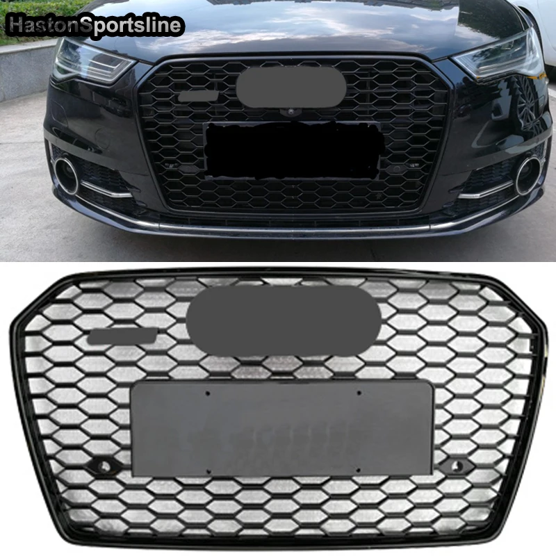 

C7.5 RS6 Style Honeycomb Front Sport Hood Grill Grille for Audi A6 S6 Sline 2016-2018 Car Styling Accessories