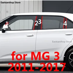 For MG 3 MG3 2017 2016 2015 Car Door Central Window Middle Column Trim Strip PC B C Pillar Cover Decorate Accessories 2011-2014