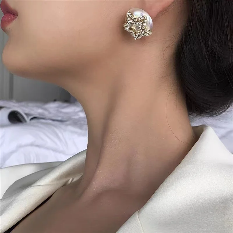 عالية الجودة موضة الاتجاه خمر الكامل الزركون ستار اللؤلؤ أقراط للنساء ، الفاخرة بسيطة وفريدة شخصية الحلو الهدايا