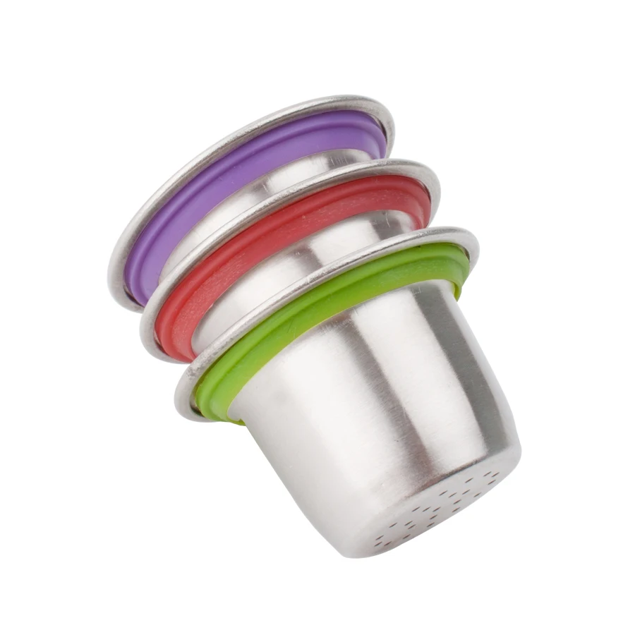 STAINLESS STEEL Metal Capsule Compatible Nespresso Machine Refillable Reusable smooth capsule 1pcs