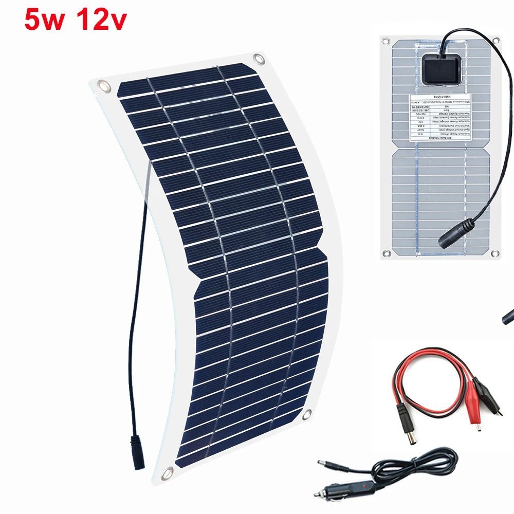 mini solar panel 5w 6v 12v solar cell 5v USB phone charger for power bank mobile phone battery light hiking camping waterproof