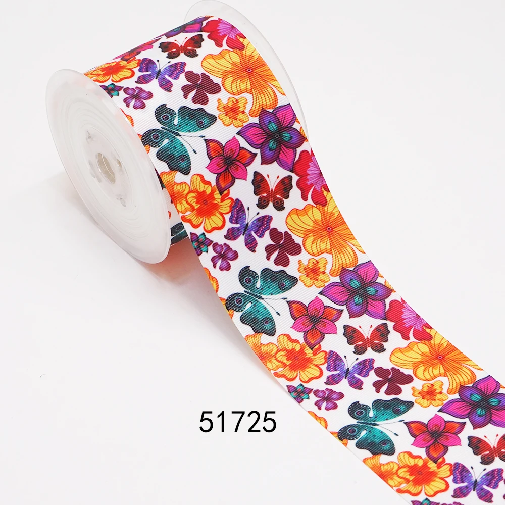 DIY Flower Butterfly Printed Grosgrain Ribbon For Craft Supplies Sewing Accessories 5 Yards, Planar Resins Mold 10 Pieces. 50293