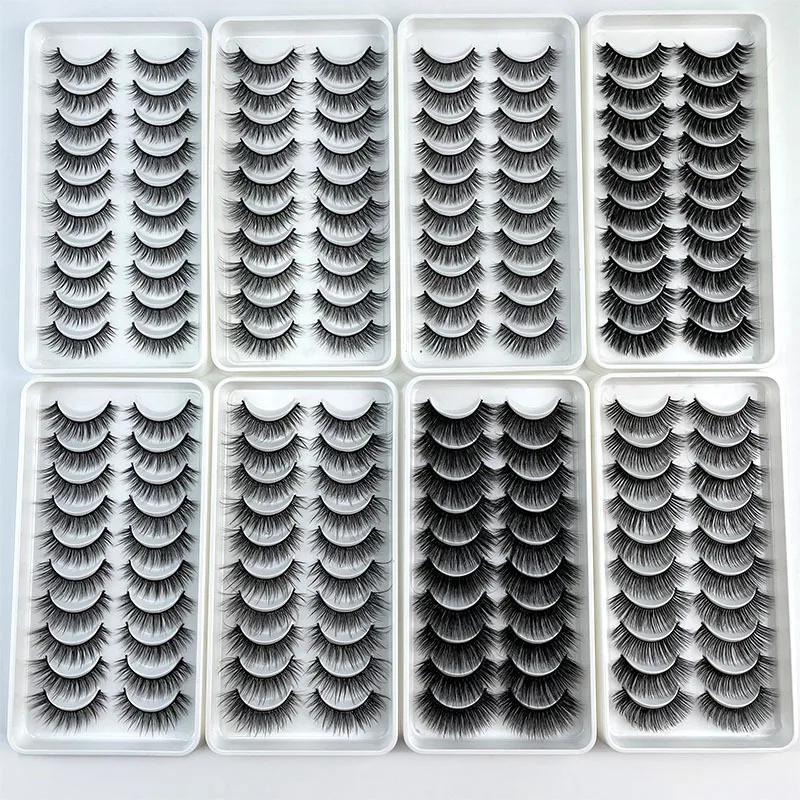 NEW 5/10 Pairs Natural False Eyelashes Fake Lashes Long Makeup 3d Mink Lashes Extension Eyelash Mink Eyelashes for Beauty Hot