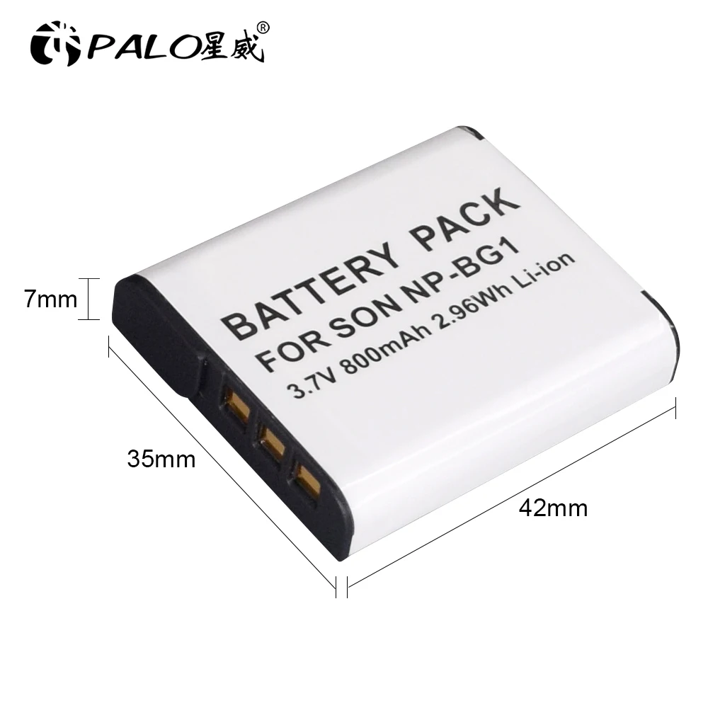 2Pcs Palo Battery 3.6V 1300 MAh NP-BG1 NP BG1 NPBG1 Isi Ulang Kamera Digital Baterai untuk Sony Cyber tembakan DSC-H3 DSC-H7 DSC-H9