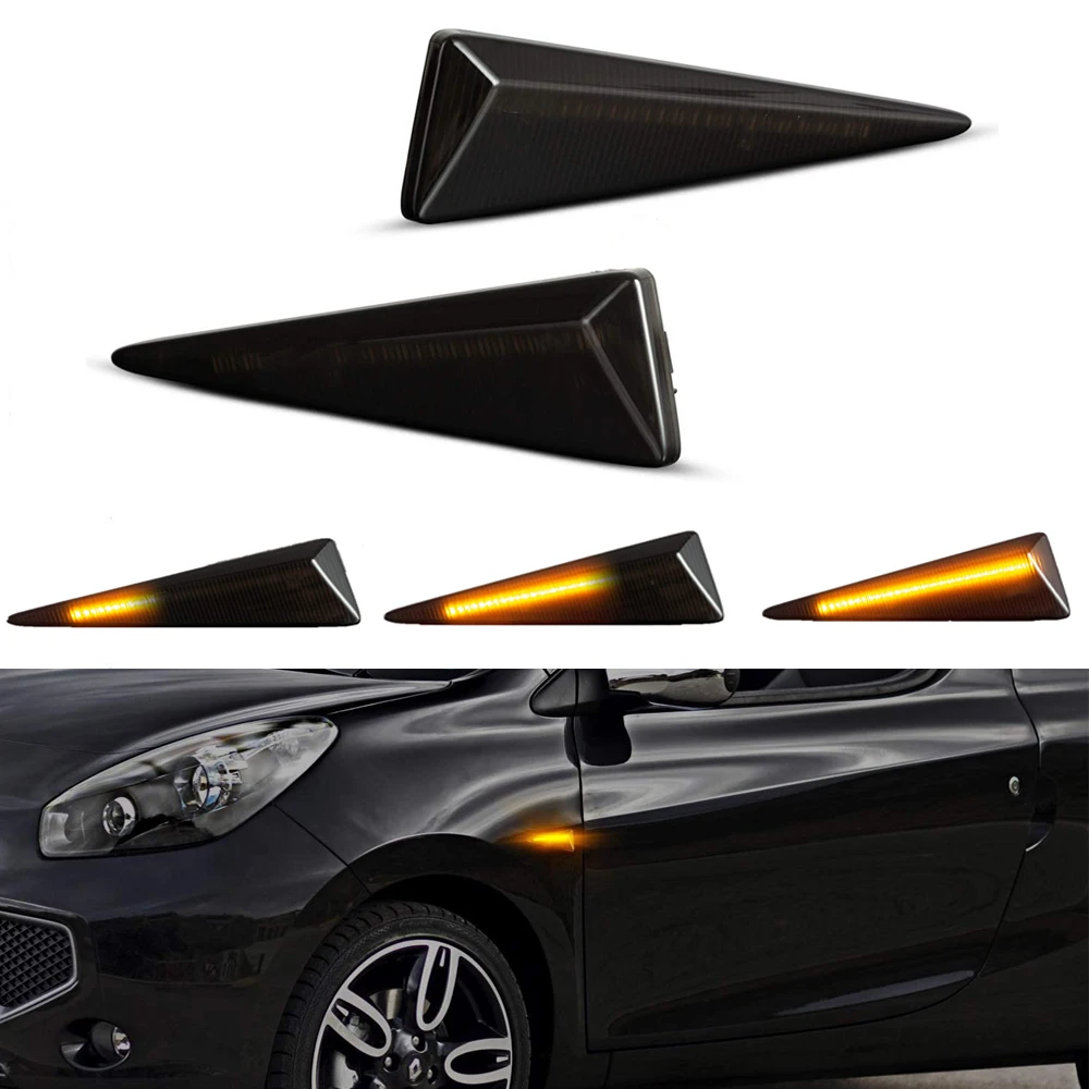 

For Renault Avantime Megane CC Scenic Grand Scenic MK2 Vel Satis Wind Sequential Amber LED Side Marker Blinker Fender Lights