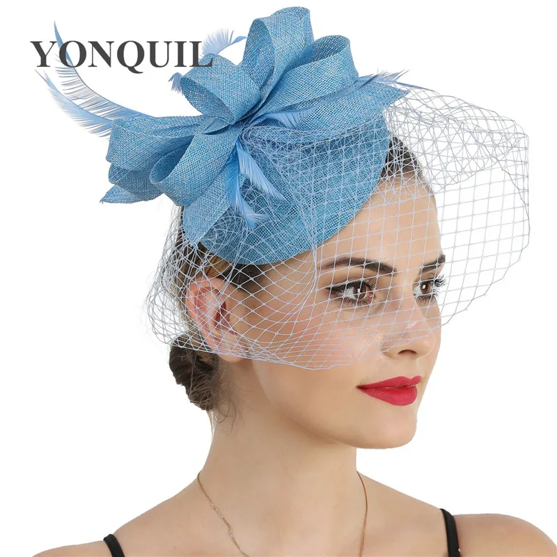 Bride New Wedding Mesh Fascinator Hat Veilling Millinery Cap Fashion New Women Fascinating Hair Accessories Lady Mesh Headpiece