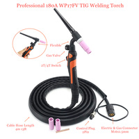 Professional 180A WP17FV TIG Welding Torch WP17 4m 13ft Integrated Air Cooled Flexible Handle Valve for TIG Welder