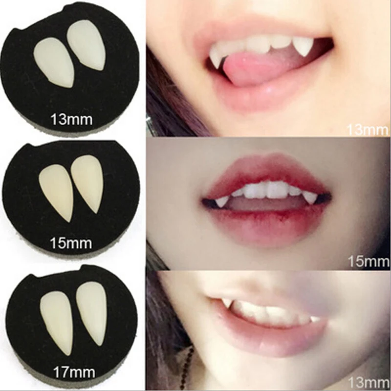 Bloodcurdling Vampire Werewolves Fangs Fake Dentures Teeth Costume Halloween Fad