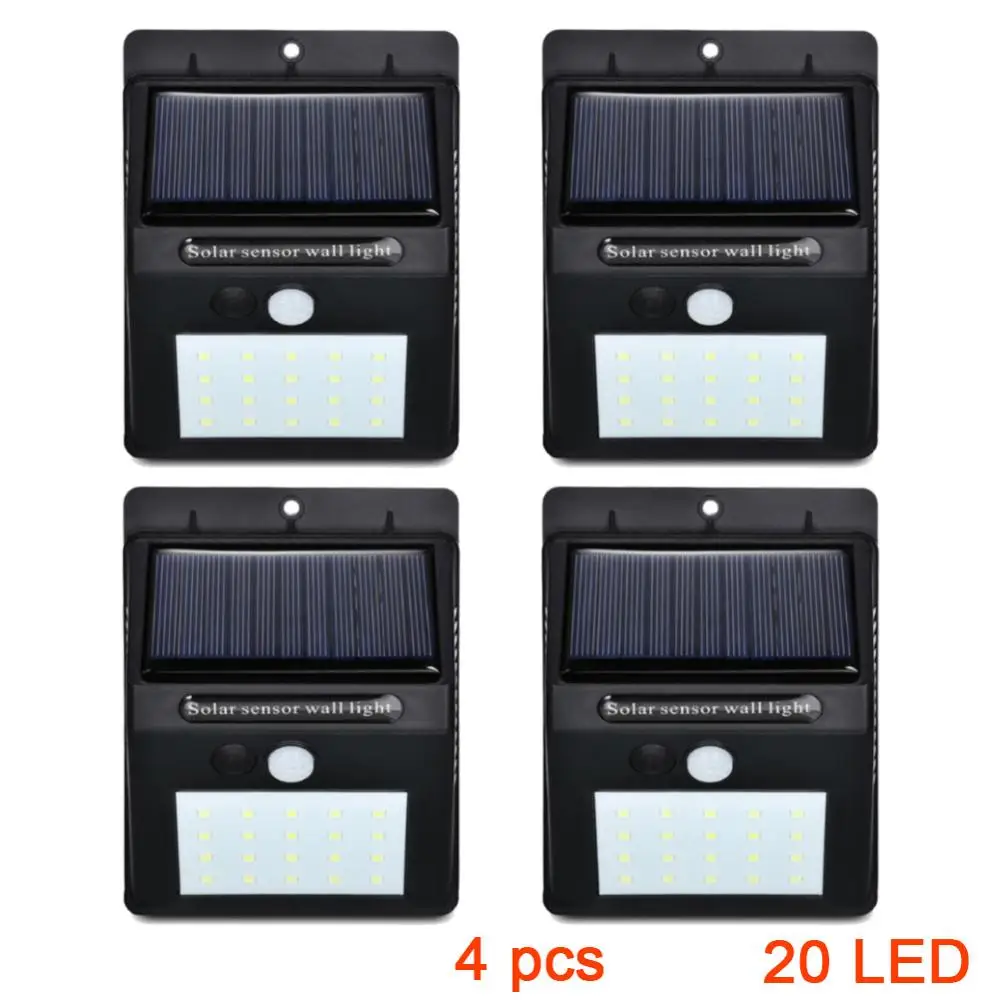 20LED Sunlight control PIR Motion Sensor Solar Energy Street light Yard Path Home Garden Solar Power lamp Wall Light