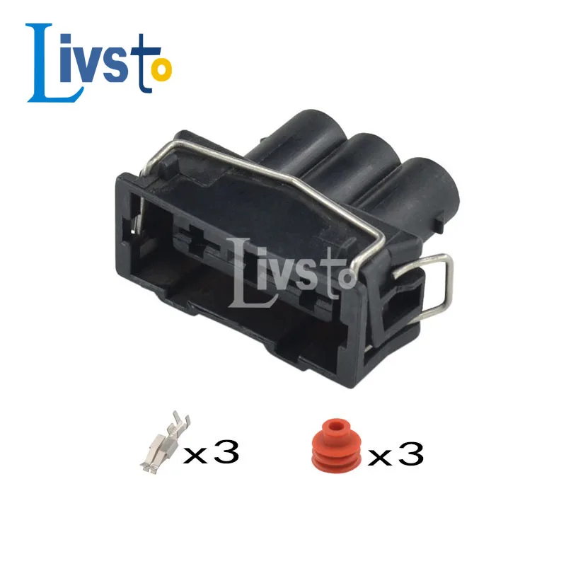 5 Set 3 Pin 6.3mm Automotive Waterproof Sealed Wire Connectors Female Socket For Cars DJ70323-6.3-21