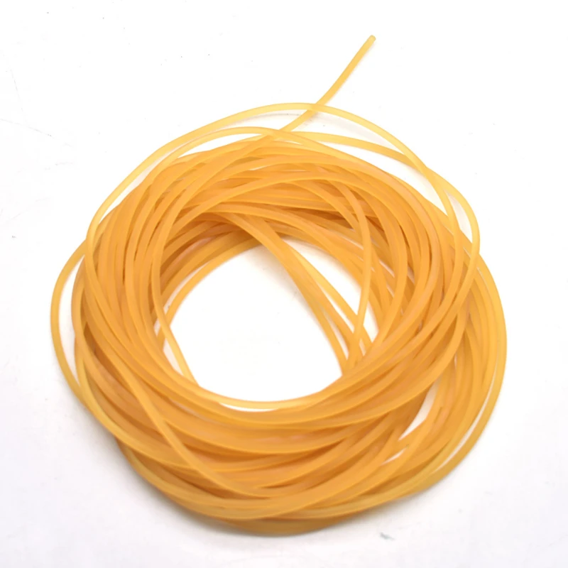 2mm Solid Rubber Fishing Line Elastic Band Strapping Fishing Line 2-12m Elastic Tennis Slingshot Rope Tied Line Fishing Rope