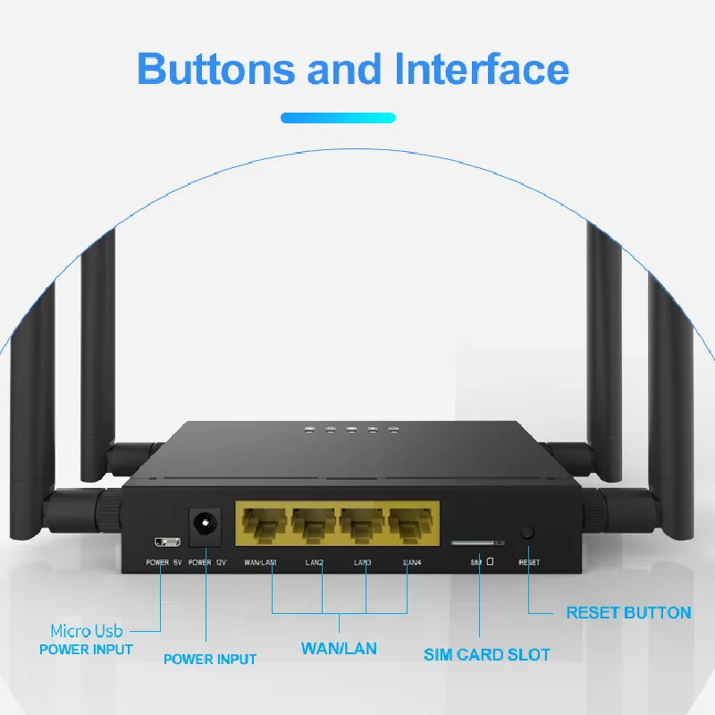 Imagem -05 - Industrial Lte Cpe Sinal Forte Suport 32 Usuários Wifi com Slot para Cartão Sim 4g Roteador Wi-fi Gc111 300mbps Cat4