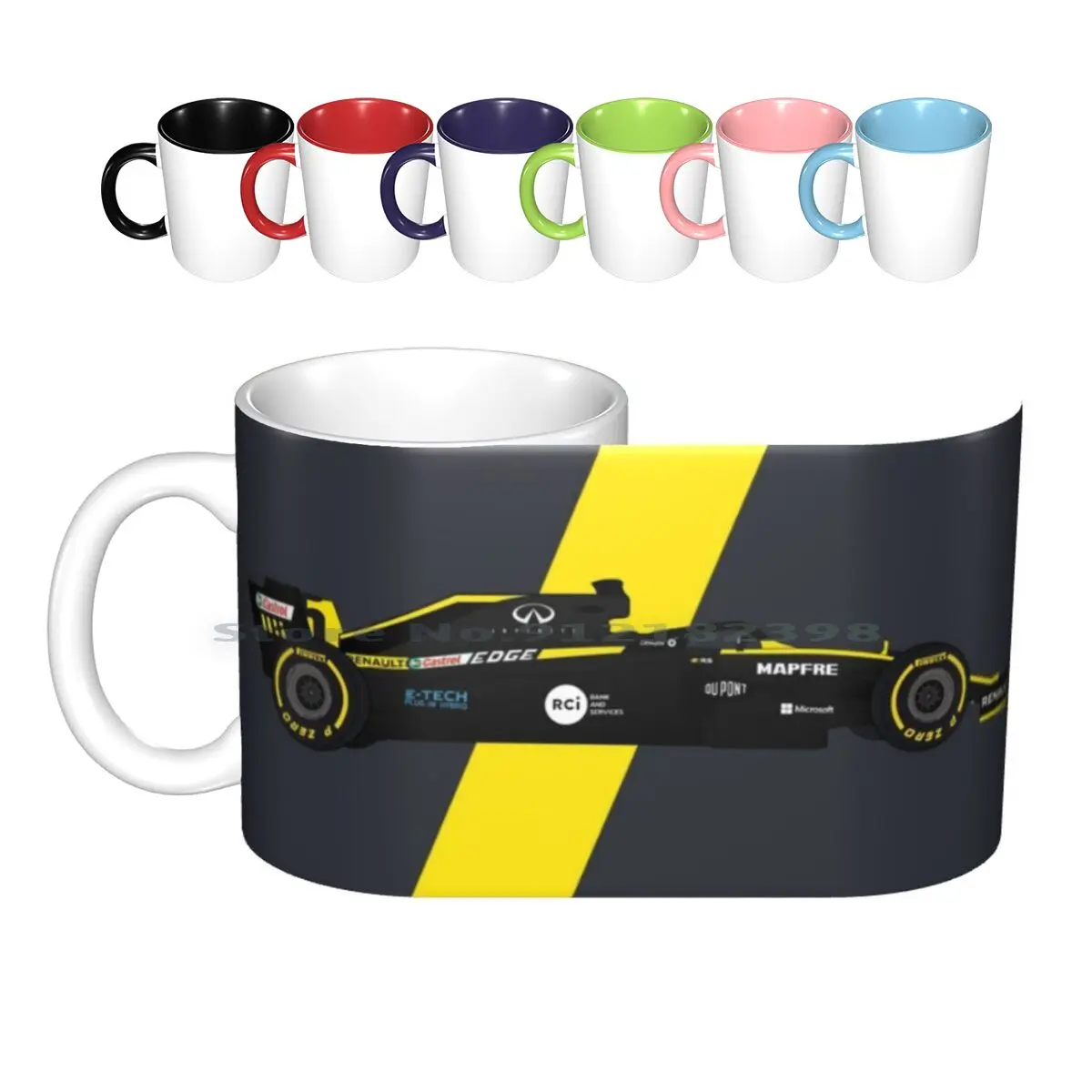 Hand-Drawn R.s.20 Digital Artwork Ceramic Mugs Coffee Cups Milk Tea Mug Rs20 R S 20 Racing Car Esteban Ocon Daniel Ricciardo