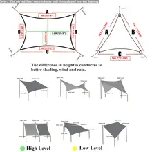 Waterproof Sunshade Sun Sail 280GSM #6