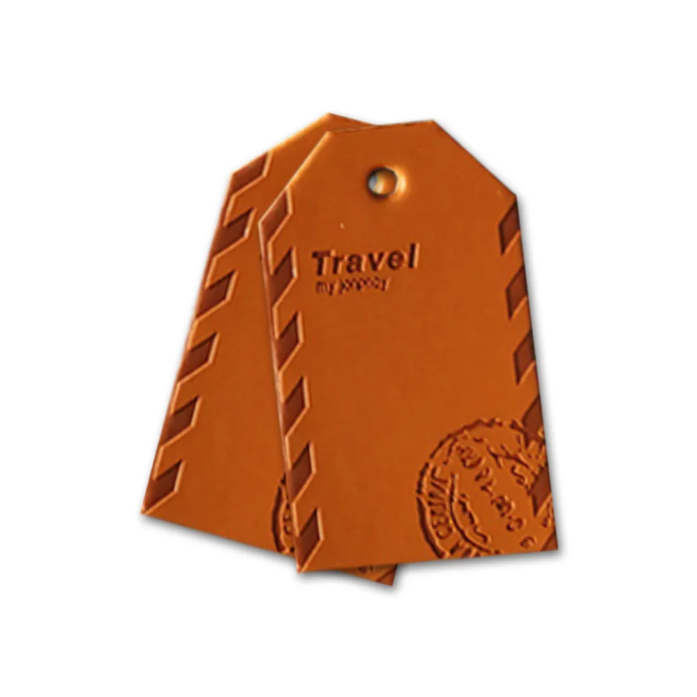 Travel Leather Labels Decorative Applique For Jeans Clothing Patch Hand Made Swing Leather Tags For Luggage Identity Card