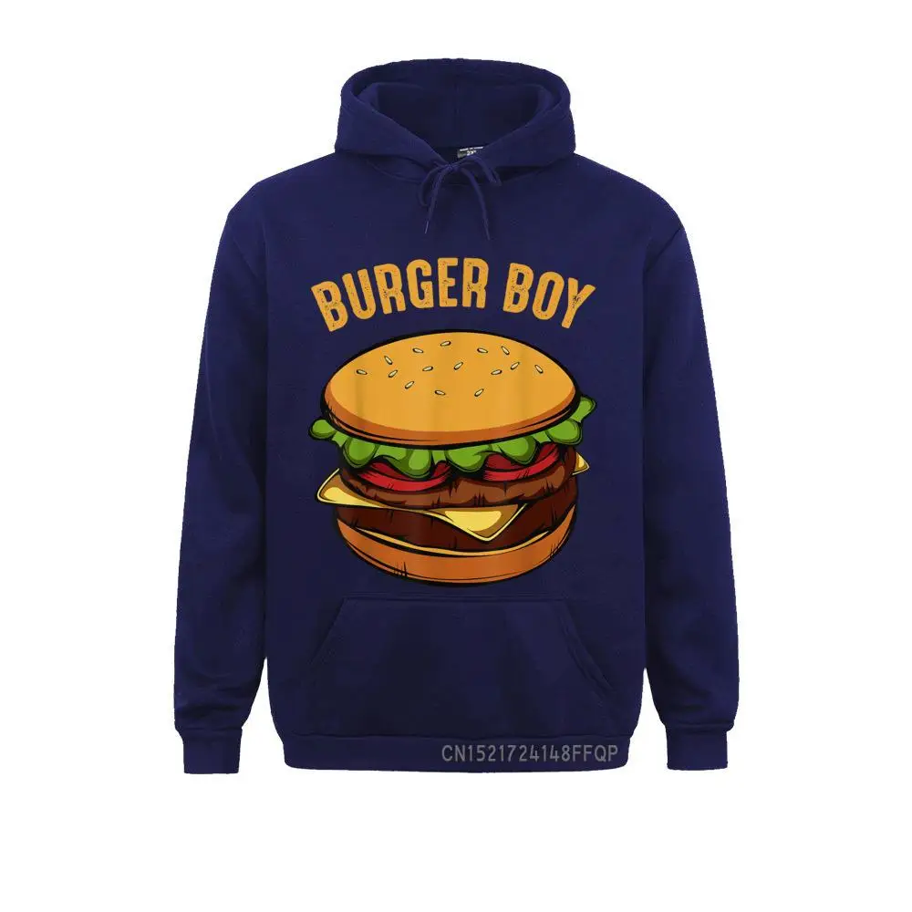 Hamburger Cheeseburger Burger Boy Fast Food Lover Pullover Sweatshirts For Men Long Sleeve Print Hoodies 2021 New