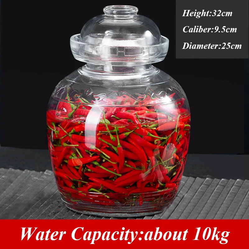 Thickened Transparent Glass Kimchi Jar Pickles Container Kitchen Accessories Pickled Jars for Food Pickling Sealed Storage Tank