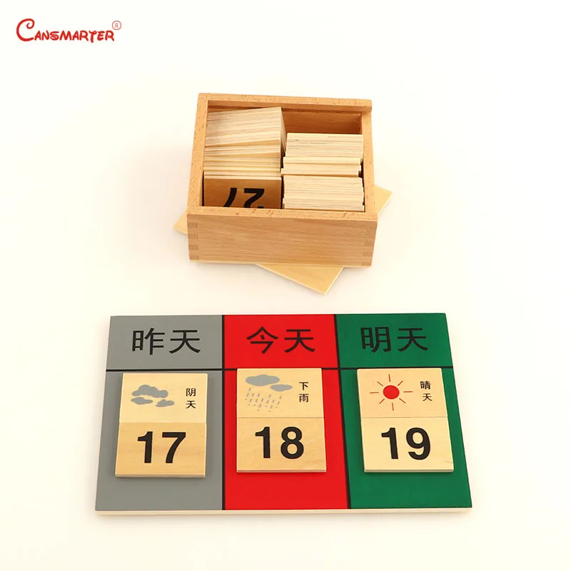 Montessori Yesterday Today Tomorrow Date Study Exercise Montessori Daily Weather Calendar Toys Teaching Preschool for Kids