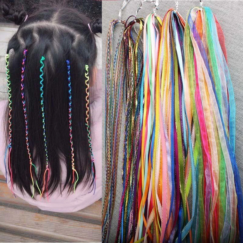 New Fashion Mix Color Twist Knitting Hair Braided Handmade Ribbon Woven Rope Braided Hair Styling Tool Hair Accessories