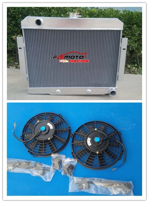 Aluminum Radiator + Fan For Jeep CJ GM Chevy Config CONVERSION 1972-1986 1985 1984 1983 1982 1981 1980 1979 1978 1977 1976