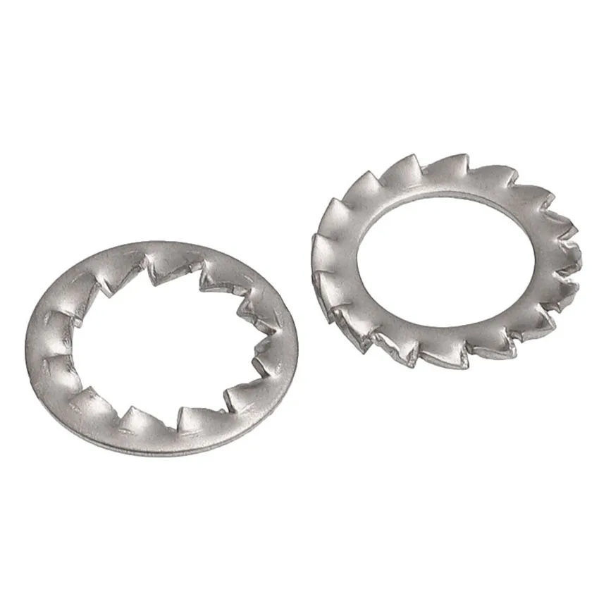 20/50/100PCS Internal atau Eksternal Bergerigi Penguncian Mesin Cuci Stainless Steel M3M4M5M6M8M10M12