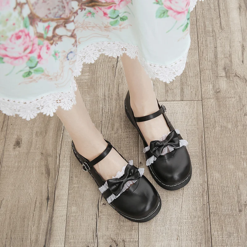 Chaussures Lolita d'automne pour femmes, 2020, chaussures Loli simples japonaises mignonnes à tête ronde, plates et douces pour filles, nouvelle collection