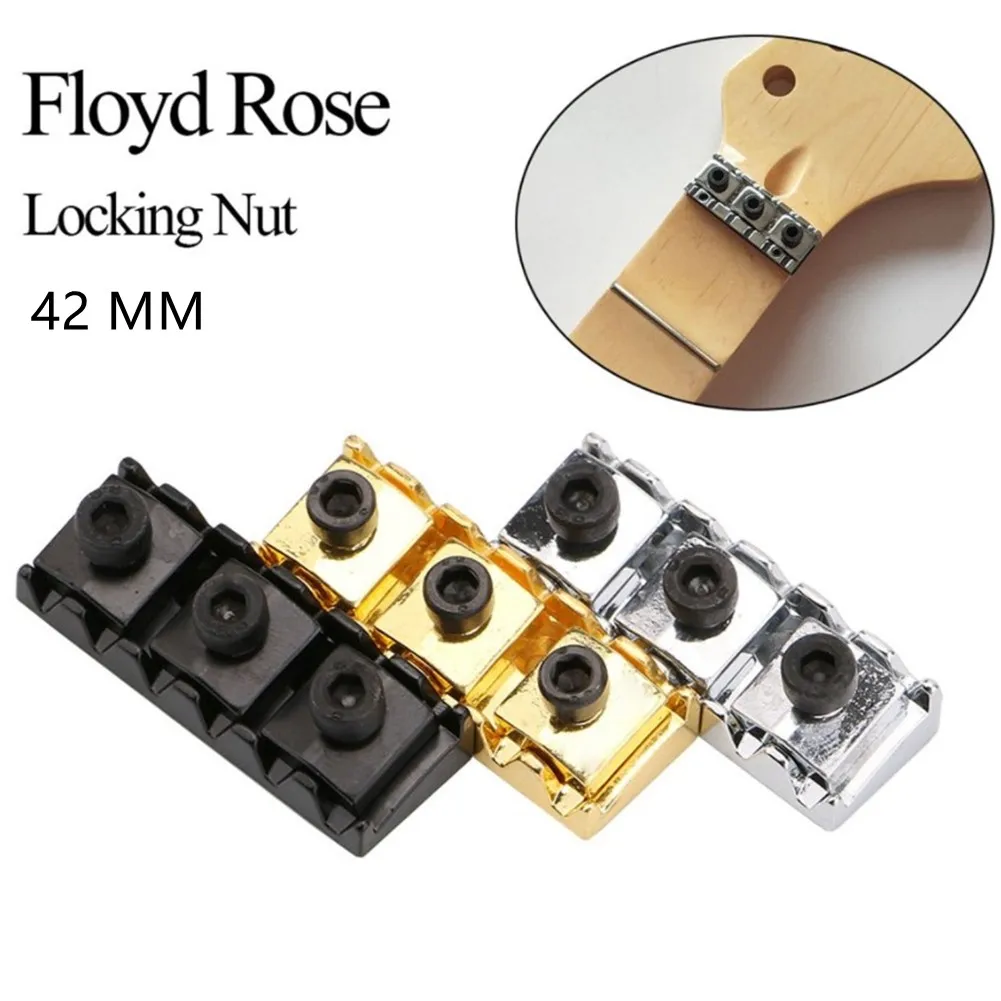 

Electric Guitar 42mm Metal Guitar Tremolo Bridge Locking String Nut Hot Sale Replacement For Electric Guitar Guitars Parts