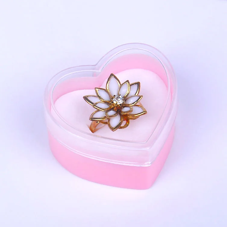 New Jewelry Box Organizer Acrylic Transparent Earrings Ring Box Cases Couple Lovers Jewellery Box Display Wholesale