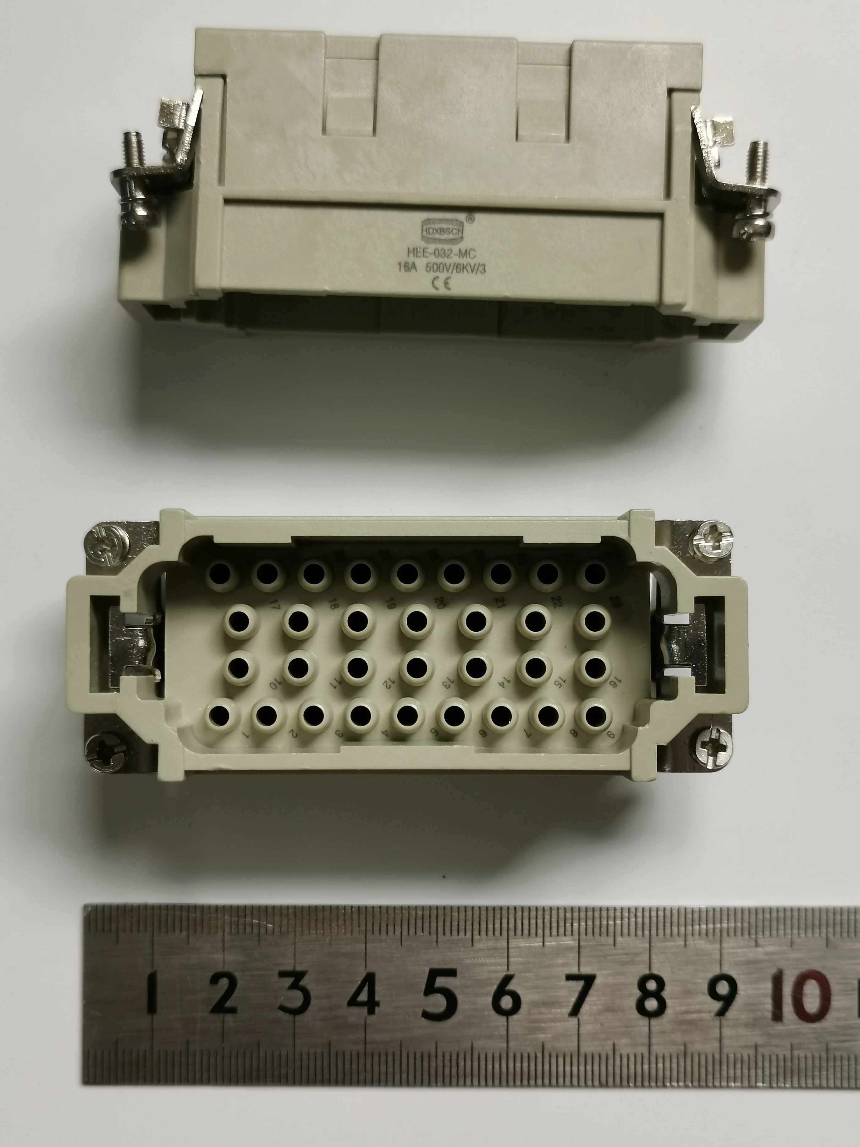 HDXBSCN Heavy Duty Connectors HDC-HEE-064-MC MALE INSERT 64pin 16A 500V Industrial rectangular  connector plug