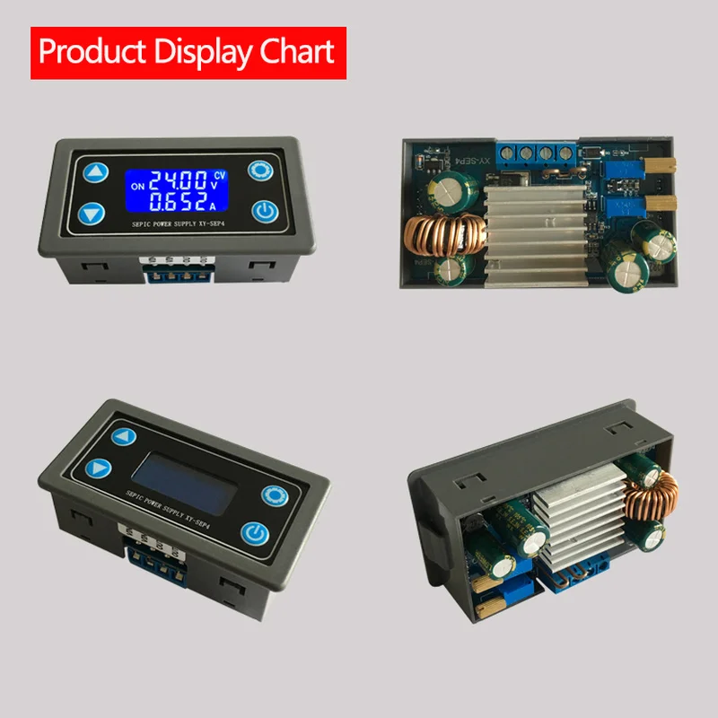 XY-SEP4 DC DC 0.5-30V 4A 35W Conversor Boost/Buck Automático CC CV Regulado Módulo de fonte de alimentação de laboratório ajustável