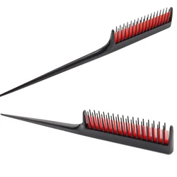 New Portable Hair Comb Hair Brush 3-row Teeth Teasing Comb Detangling Brush Hairdressing Rat Tail Combs Salon Tools