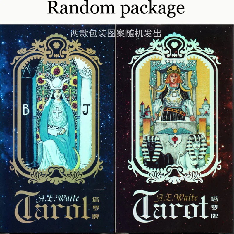 78 sztuk/zestaw holograficzna gra planszowa Tarot połysk karty tarota gra edycja angielska Tarot angielskie zasady