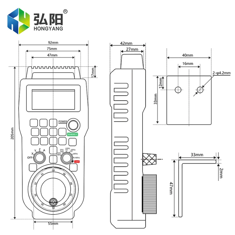 XHC WHB04B ไร้สาย Handwheel Mach3 MPG ระงับเครื่องกัด CNC Handwheel 4 แกน 6 แกน SB ตัวรับสัญญาณ 40 เมตร