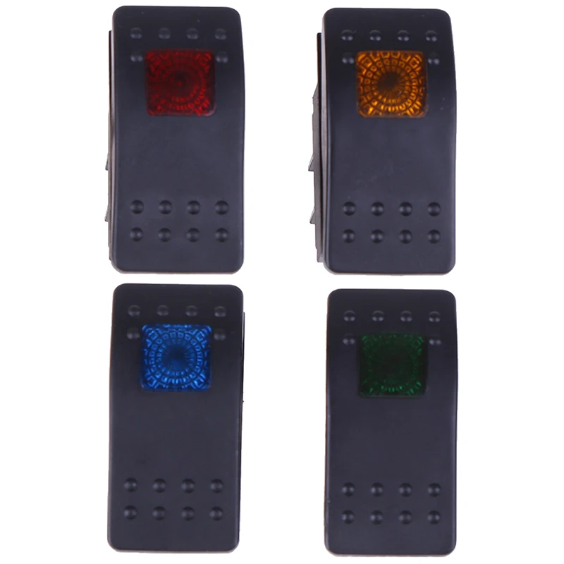Waterproof Bar Rocker Toggle Switch Car Boat Marine Rocker Switch Button 12v/35A LED Light Lamp 4pin Switch
