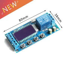 6-30V Micro USB Digital LCD Display Time Delay Relay Module Control Timer Switch Trigger Cycle Module PCB Board XY-LJ02