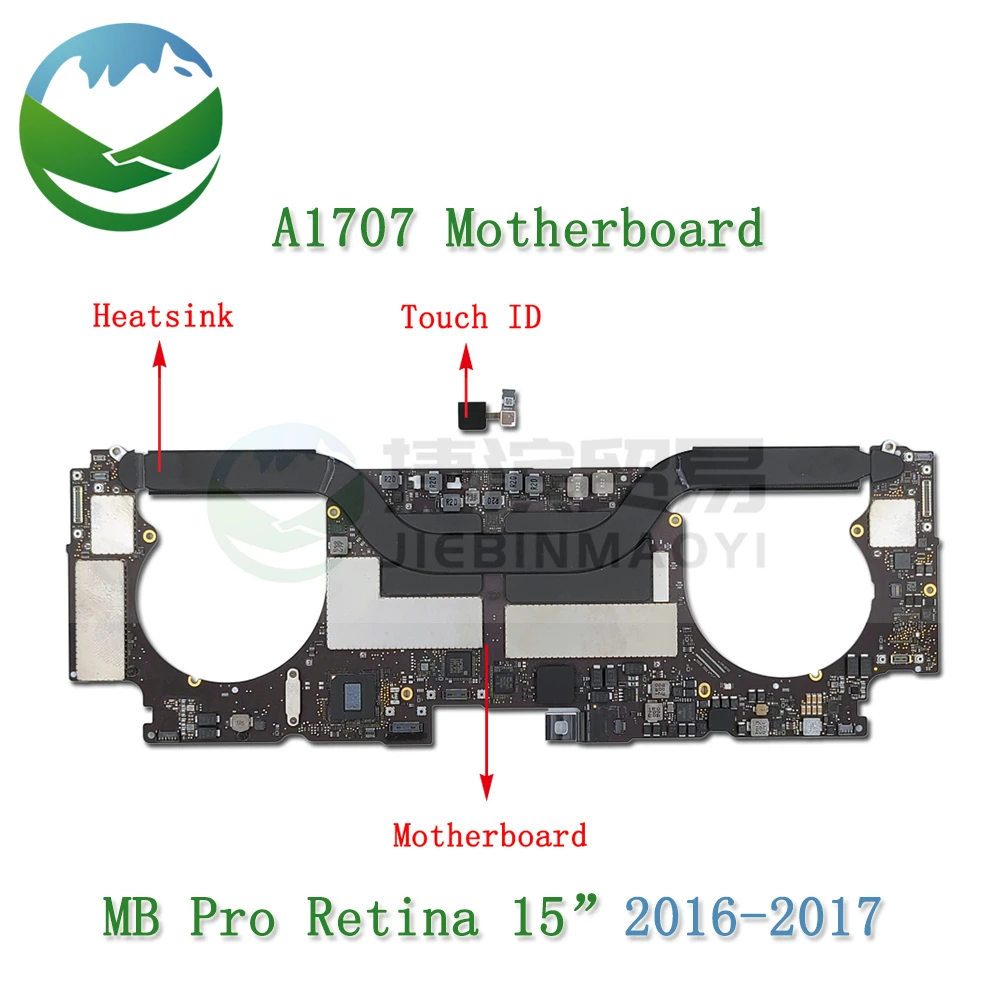 A1707 Motherboard With Button ID 820-00928-A for MacBook Pro 15 '' A1707 Logic Board EMC 3072 820-00281-A EMC 3162 2016 2017