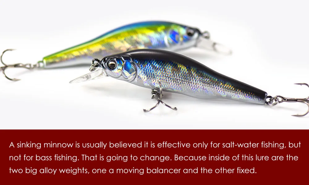 Countbass Sinking Minnow 80mm 3-1/8" 10.8g 3/8 oz. Dive 1.2-2.5m Hardbaits Fishing Lures Wobblers Jerk Your Bait Crankbaits