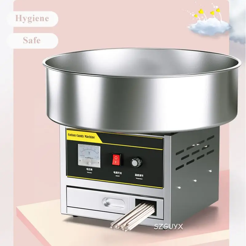 220V Commercial Sweet Cotton Candy Maker Electric Automatic Marshmallow Flower Fancy Candyfloss Sugar Floss Machine