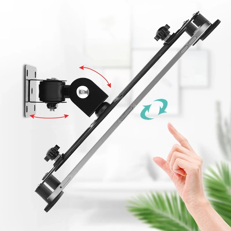 Wall Mount Tablet Stand Screen 360° Rotating, Tablets Holder Tilt Angle 90° Support 7-13 inch Tablet PC
