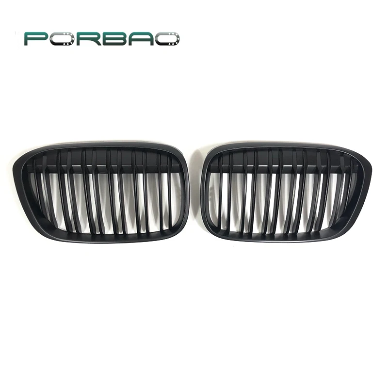 

PORBAO Racing Grills Black Car Front Kidney Grille Grill For X1 F49 F48 2016 Parallel bars Yahei