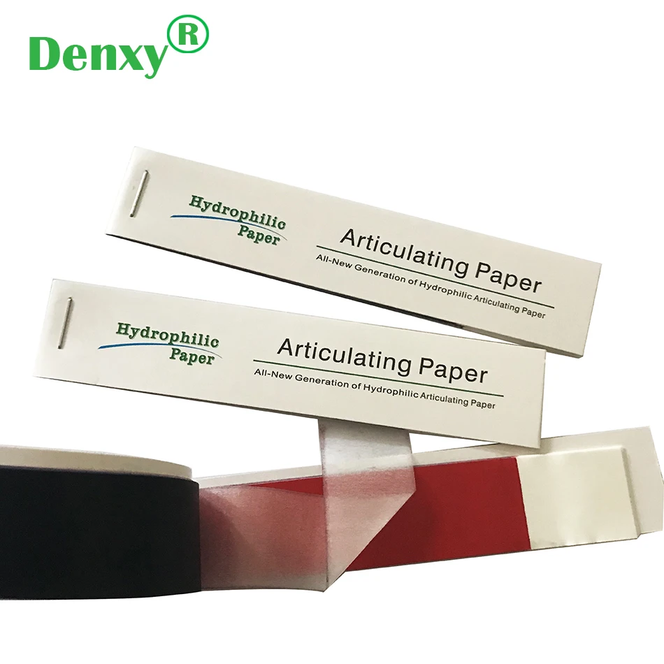 Denxy 3box Dental Articulating Paper Red Blue Strips 12Books/Box dentist Tool Oral Teeth Care Tooth bite