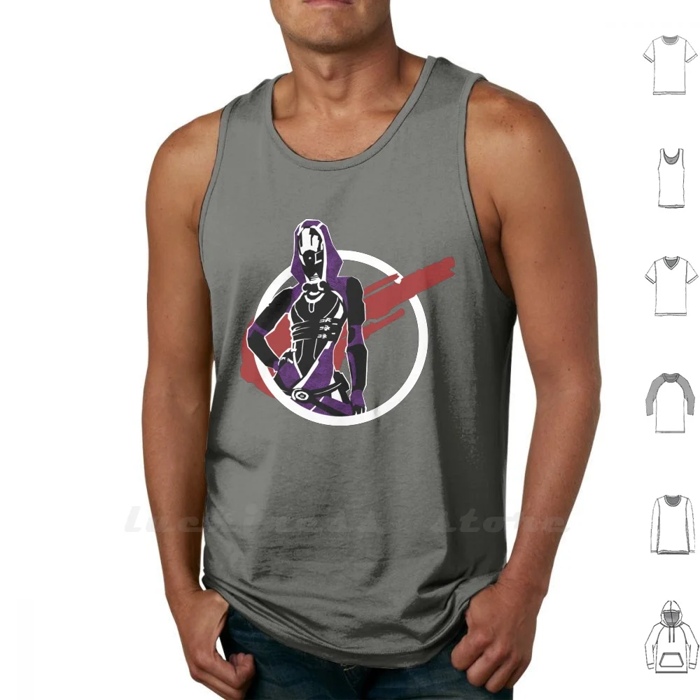 Tali And Liveship Tank Top Cotton Vest Sleeveless Men Women Tali Mass Effect Mass Effect Zorah Normandy Liveship Quarian Ship