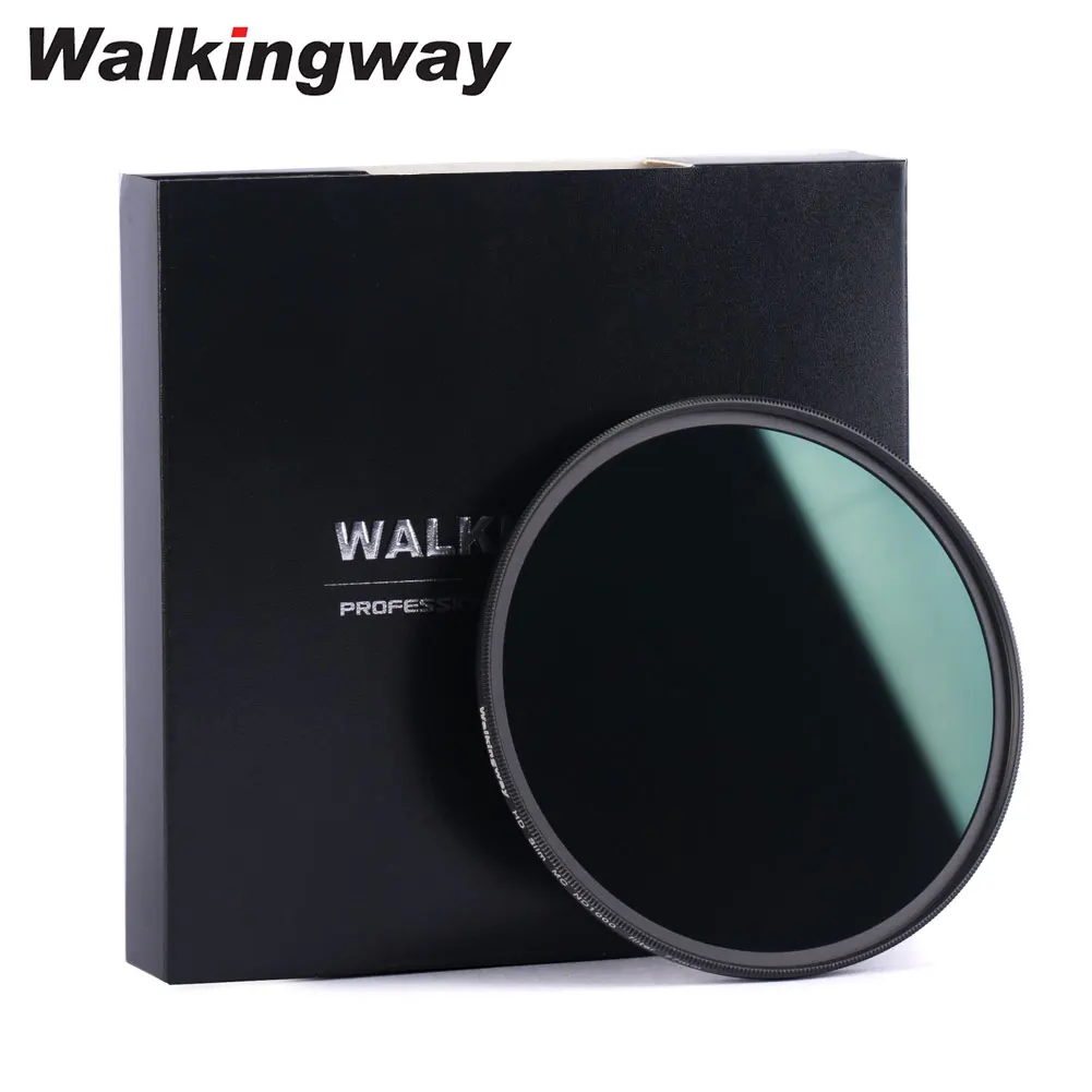 WalkingWay HD Multi-Coated MC ND Filter ND8 ND64 ND1000 Neutral Density Lens Filter for Nikon Canon Sony Camera 62 67 72 77 82mm