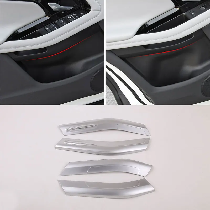 

Car Accessories 4 Pcs ABS Interior Door Decoration Trim Without Memory Button For Range Rover Evoque (L551) 2019-2020