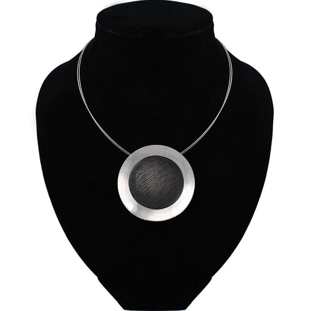 Top Quality Fashion Necklaces Blue Gray Enamel Pendants