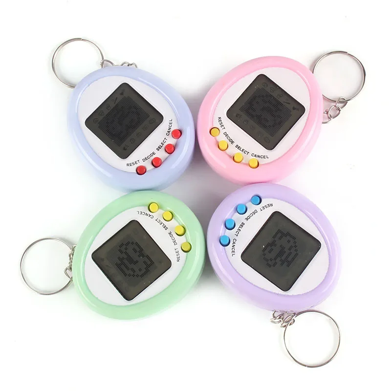 Tamagotchi Mini Elettronico Virtuale Pet 90S Nostalgico Virtuale di Rete Giocattolo Dell'animale Domestico Anello Chiave del Regalo Divertente Animali Giocattolo Regalo Di Natale