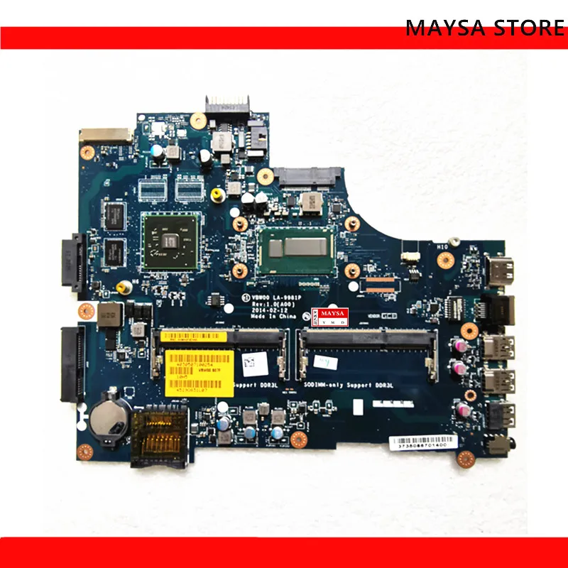 

NEW !! VBW00 LA-9981P For DELL Inspiron 15R 5537 3537 motherboard with SR170 I5-4200 CPU 0MXM3Y MXM3Y CN-0MXM3Y working ok