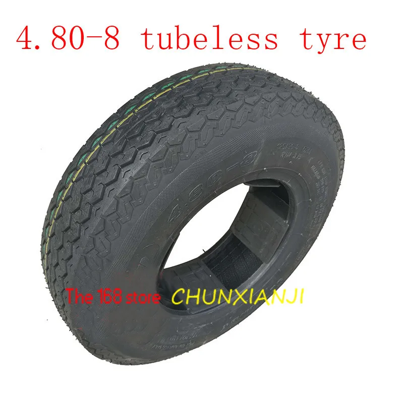 High Quality 4.80-8 Vacuum Tires Explosion-proof  480-8 Tubeless Tyre Explosion Proof Wear Resistance